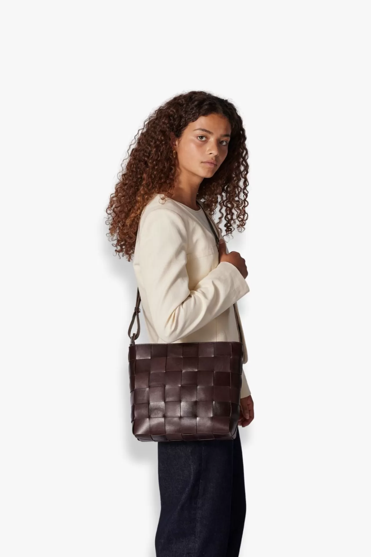 Adax Shop Limona shoulder bag Marthe Dark brown*Women Crossbody | Braided Bags