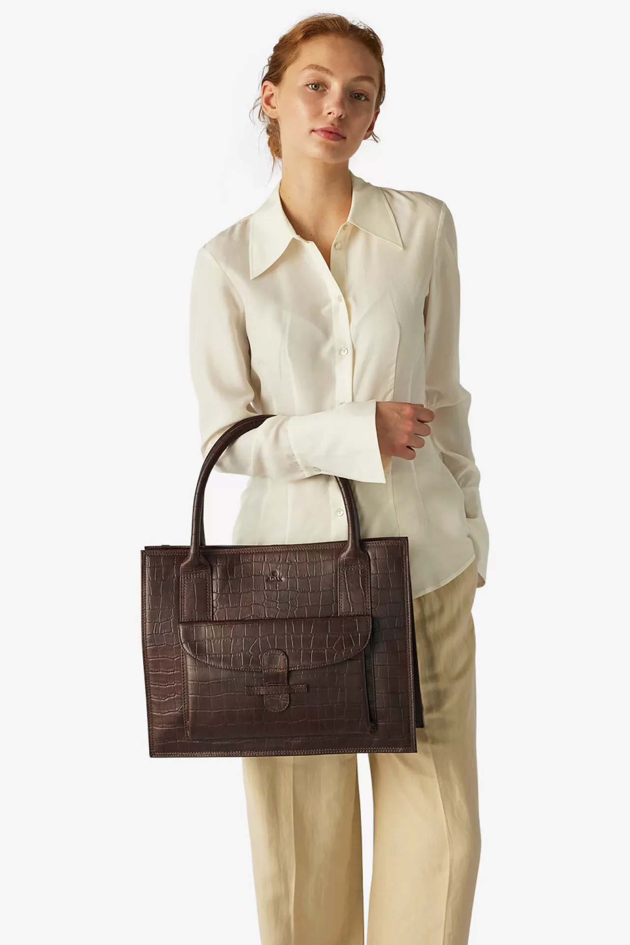 Adax Shop Ragusa shopper Valentina Dark brown*Women Shopper | Shoulder Bags