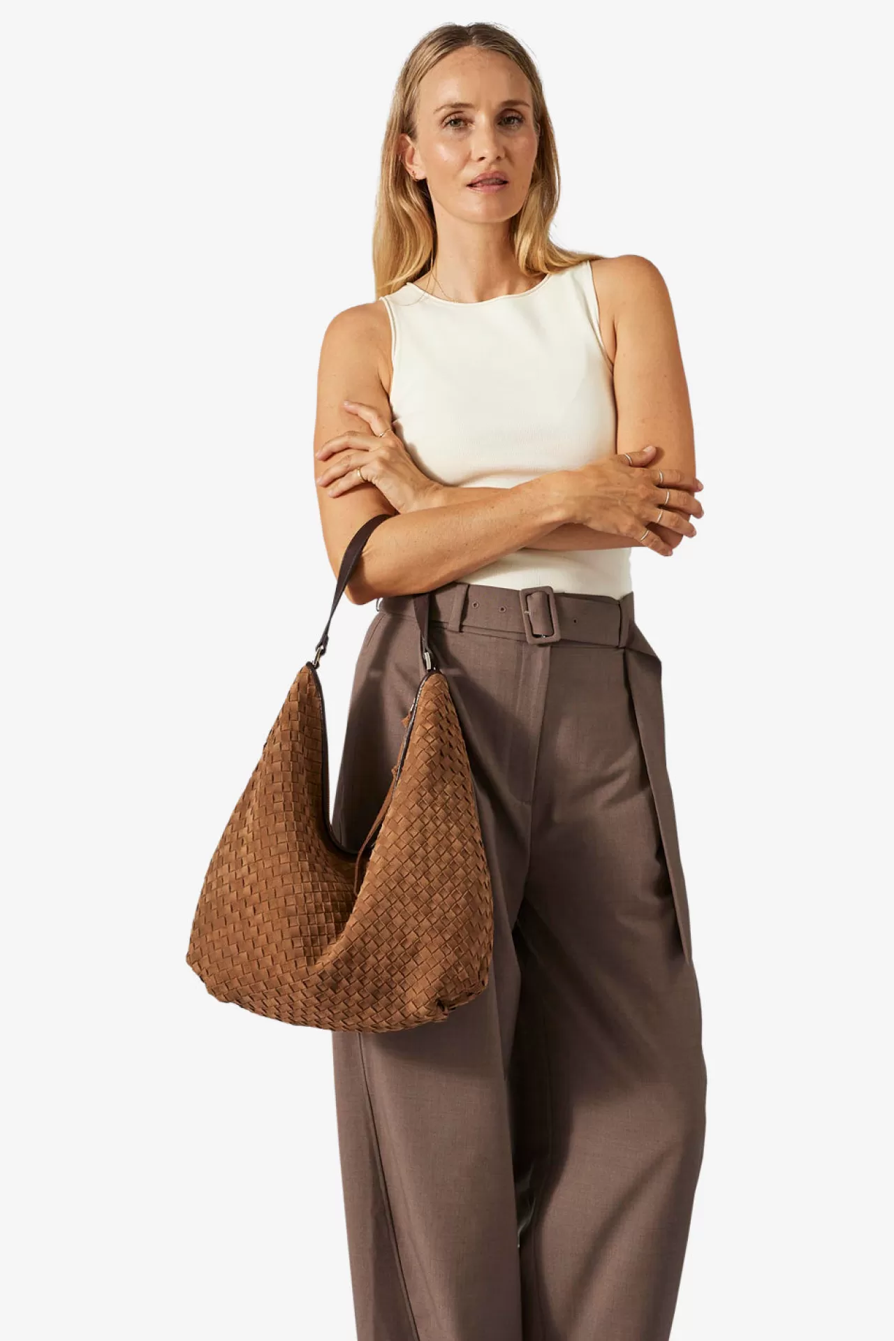 Adax Shop Rozzano Mindy braided Latte*Women Braided Bags | Shoulder Bags