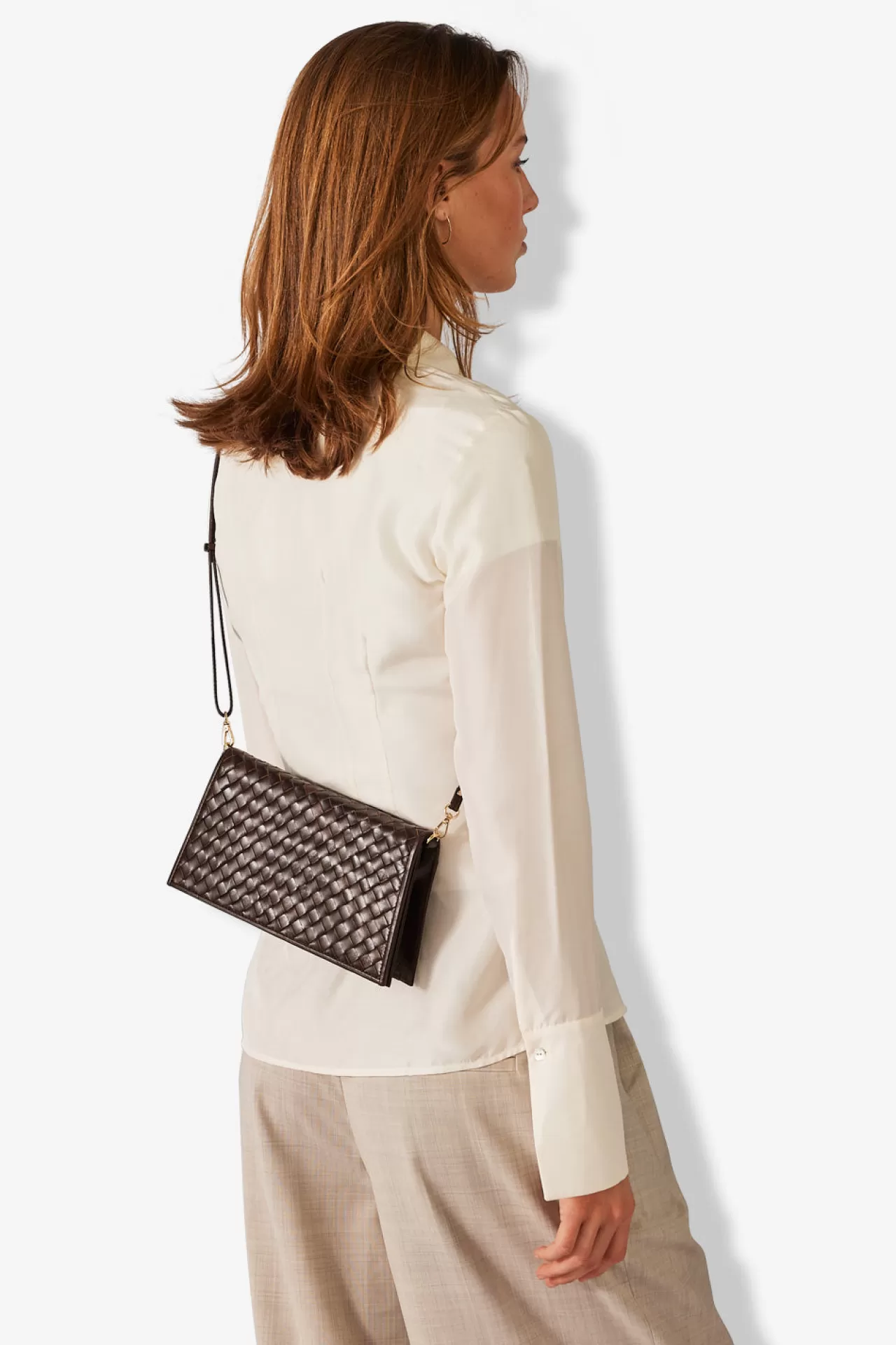 Adax Shop Salerno shoulder bag Mallory Dark brown*Women Crossbody | Braided Bags
