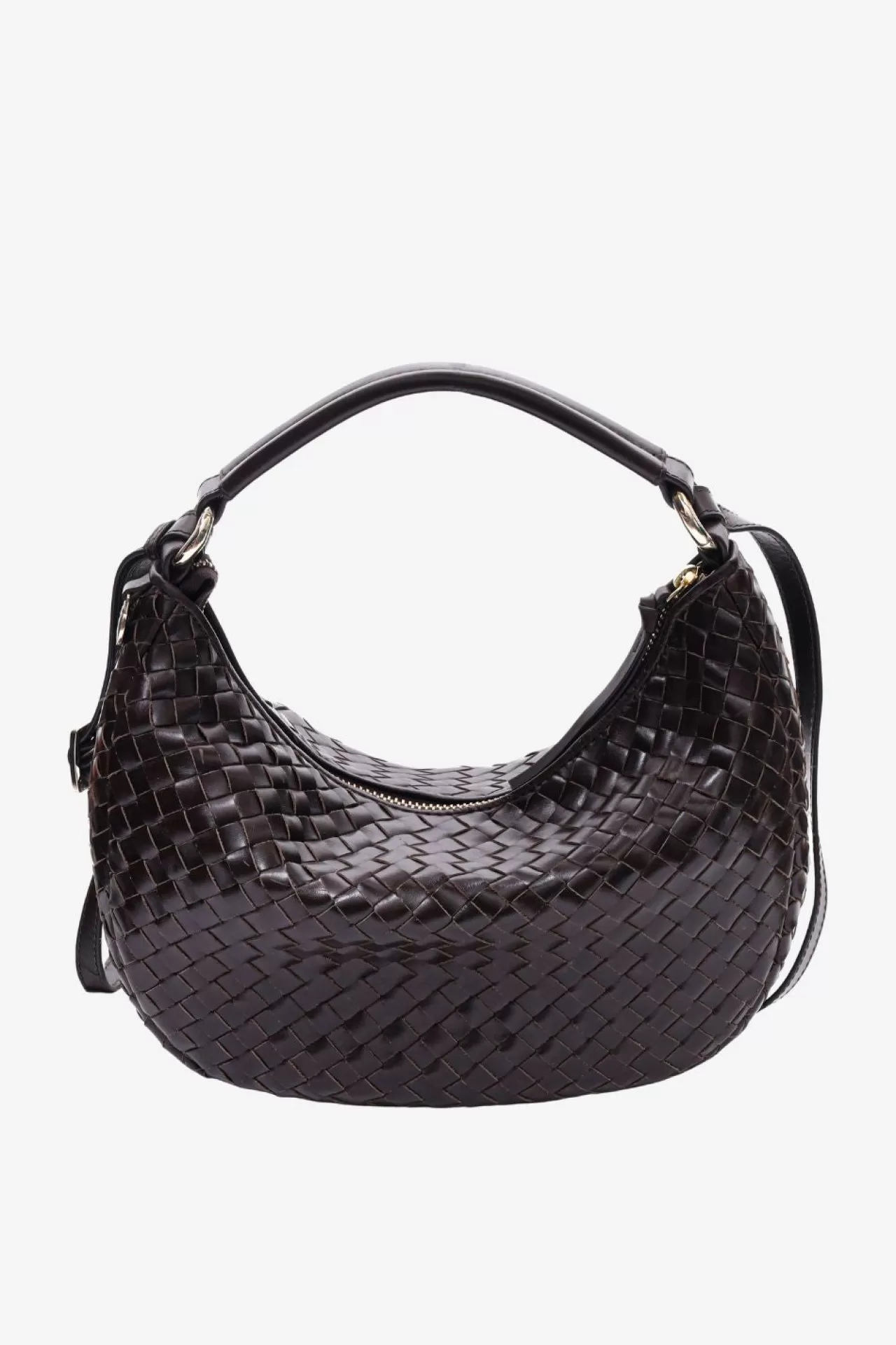 Adax Shop Salerno shoulder bag Marlin Dark brown*Women Handbags | Braided Bags