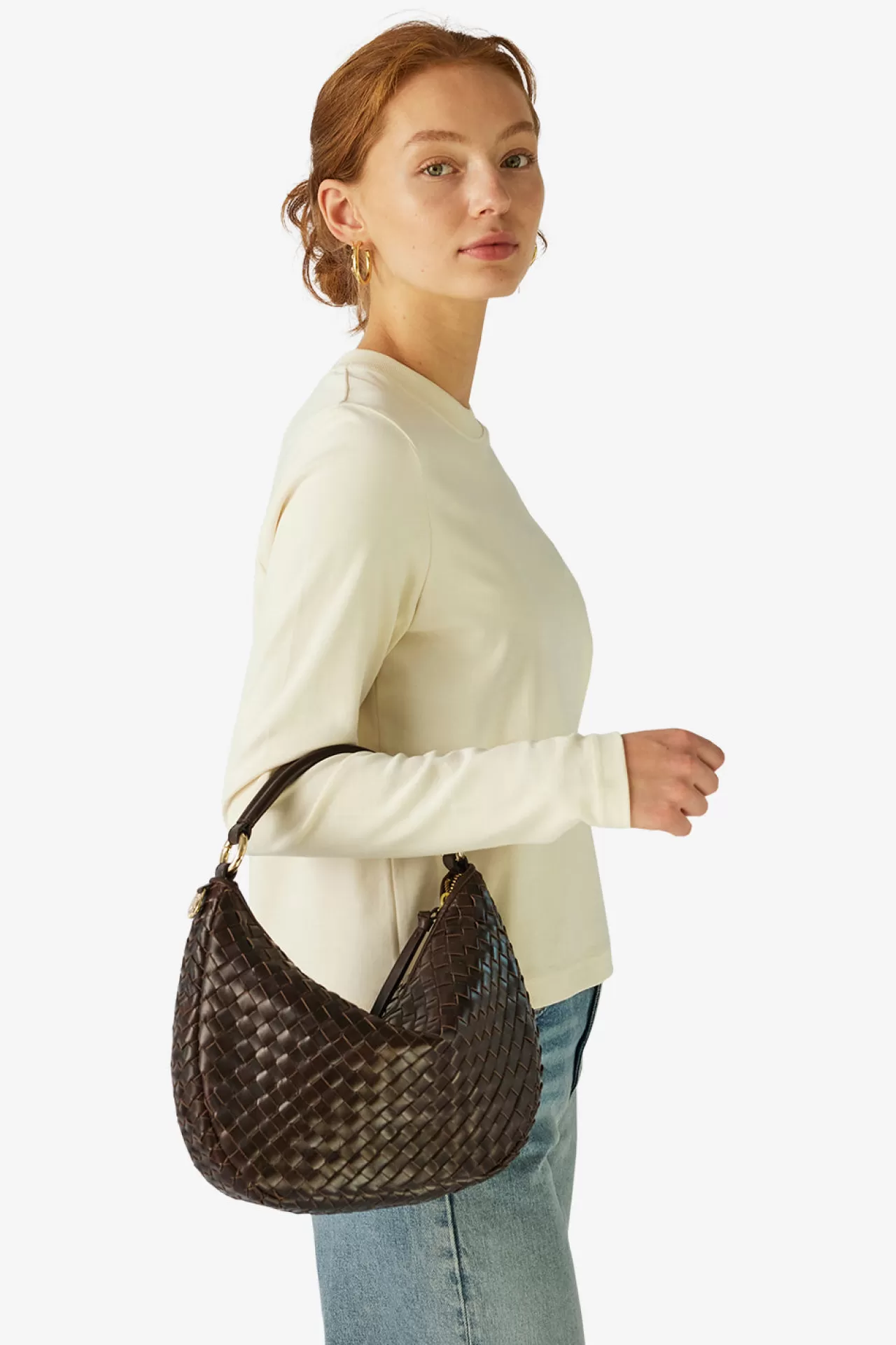Adax Shop Salerno shoulder bag Marlin Dark brown*Women Handbags | Braided Bags