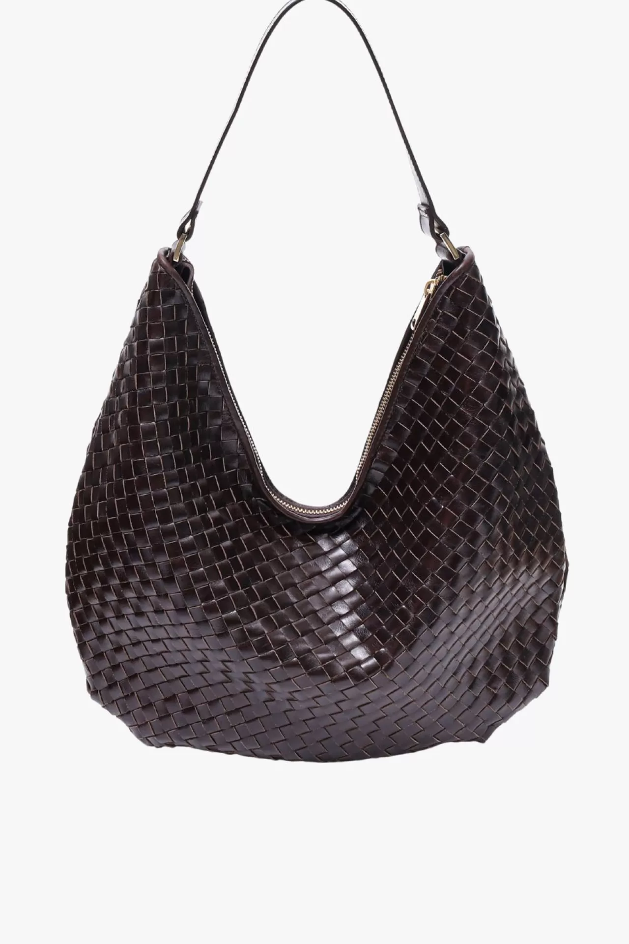 Adax Shop Salerno shoulder bag Mindy Dark brown*Women Braided Bags | Shoulder Bags