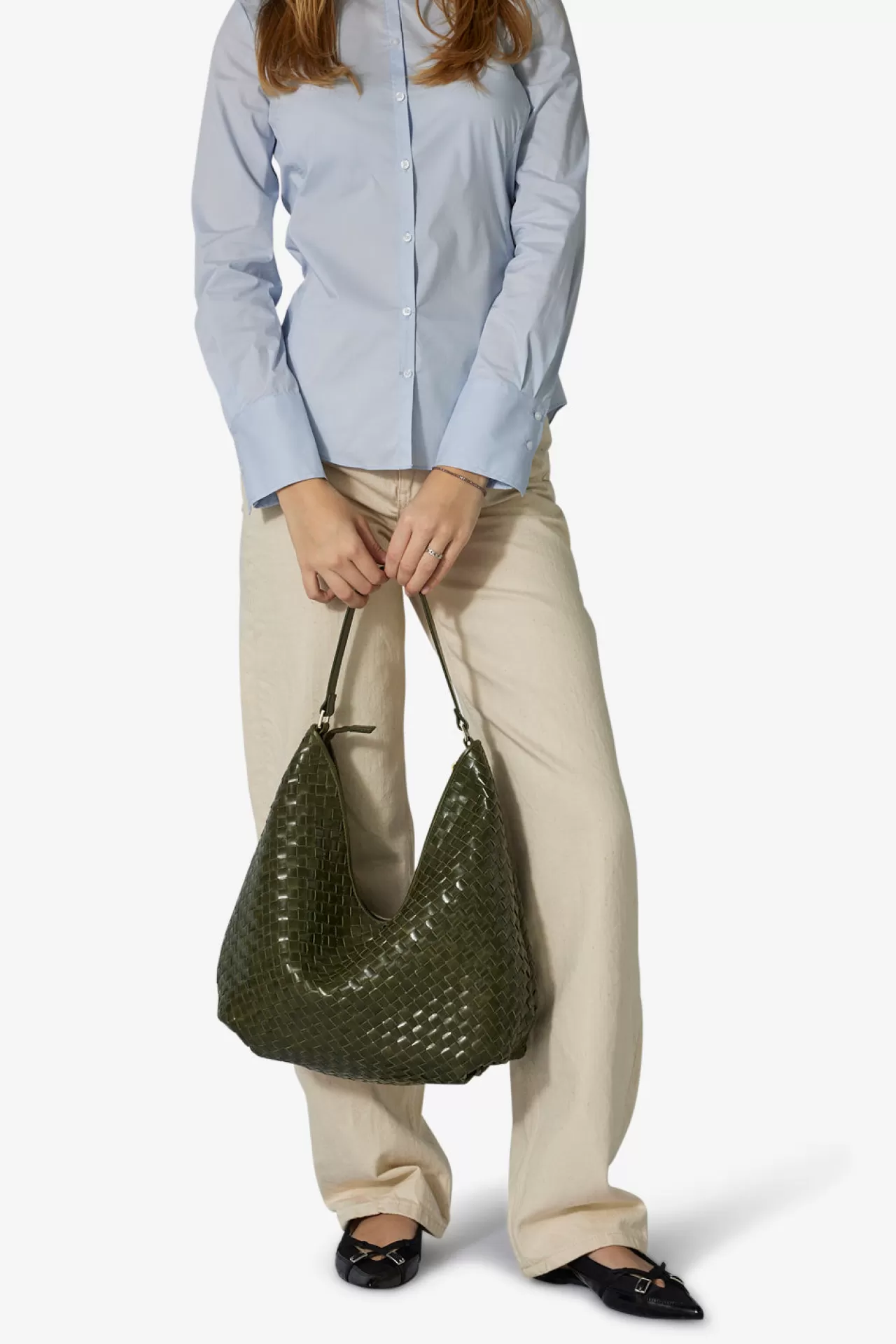Adax Shop Salerno shoulder bag Mindy Olive*Women Braided Bags | Shoulder Bags